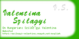 valentina szilagyi business card